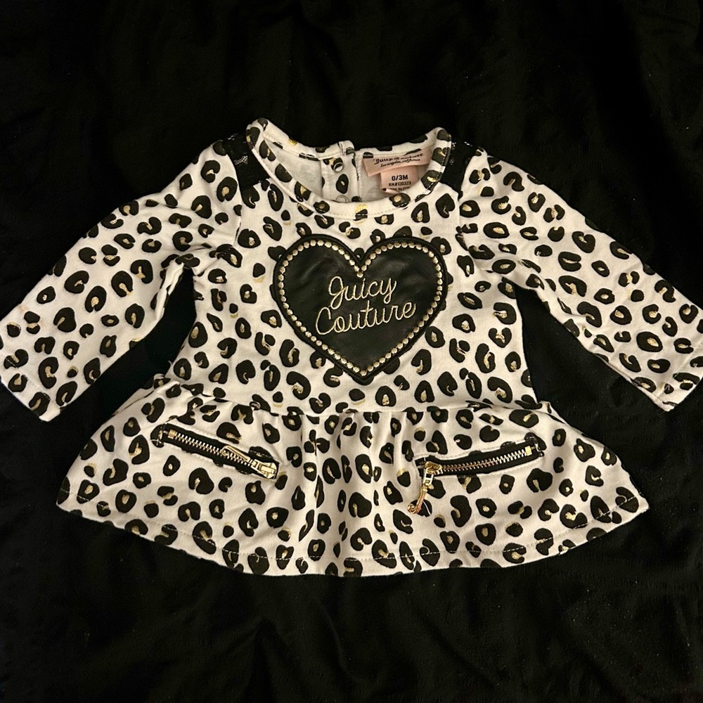 Juicy Couture Baby Dress with Black and White Pattern
